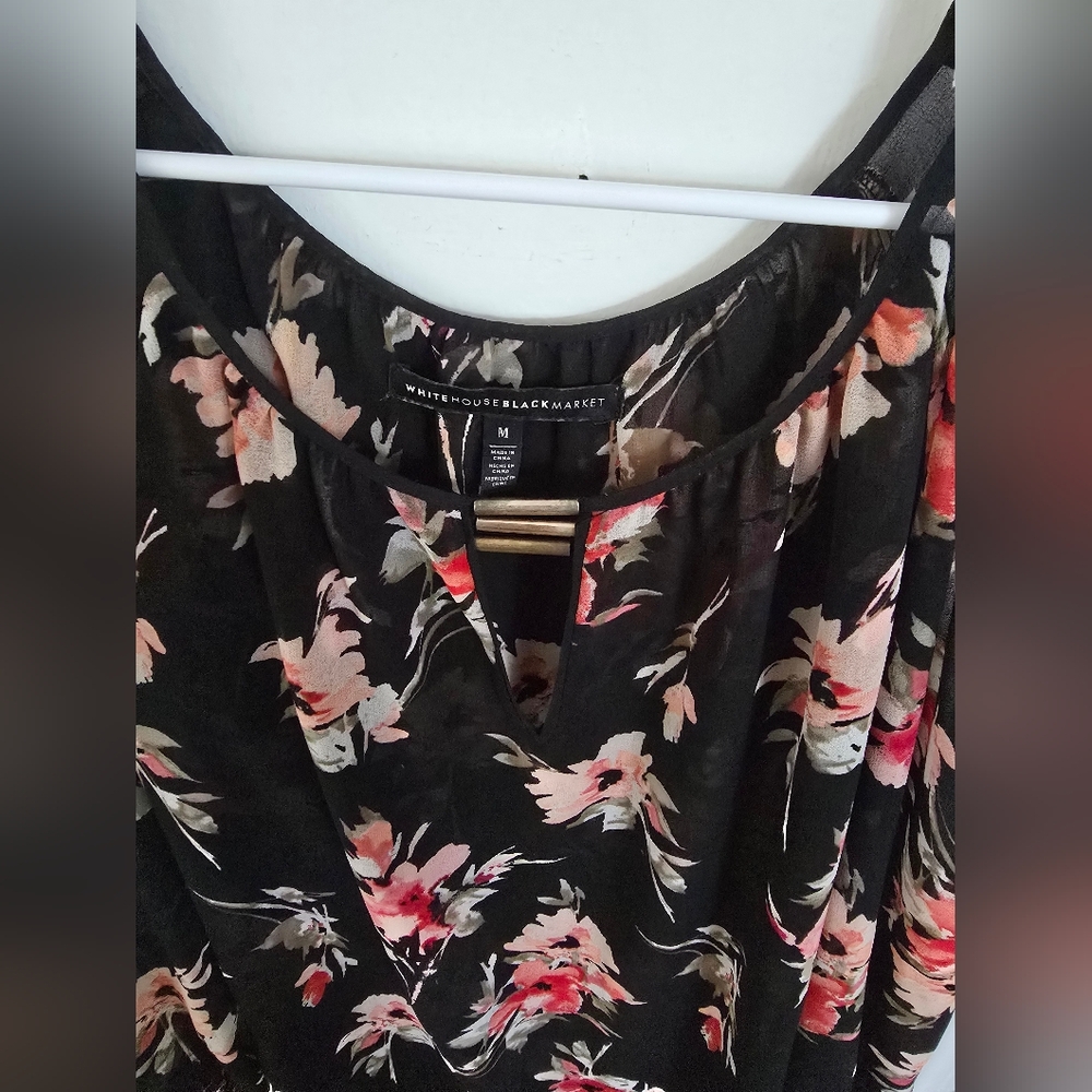Floral Cold Shoulder Blouse - Picture 3 of 3